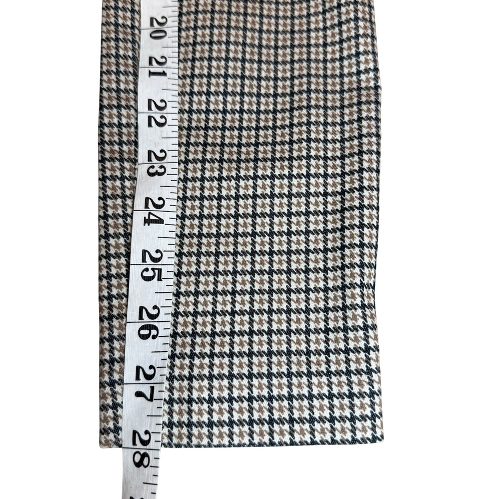 H&M Women's Pants Size 2 Small Plaid Houndstooth Check Slim Trousers - Picture 8 of 8